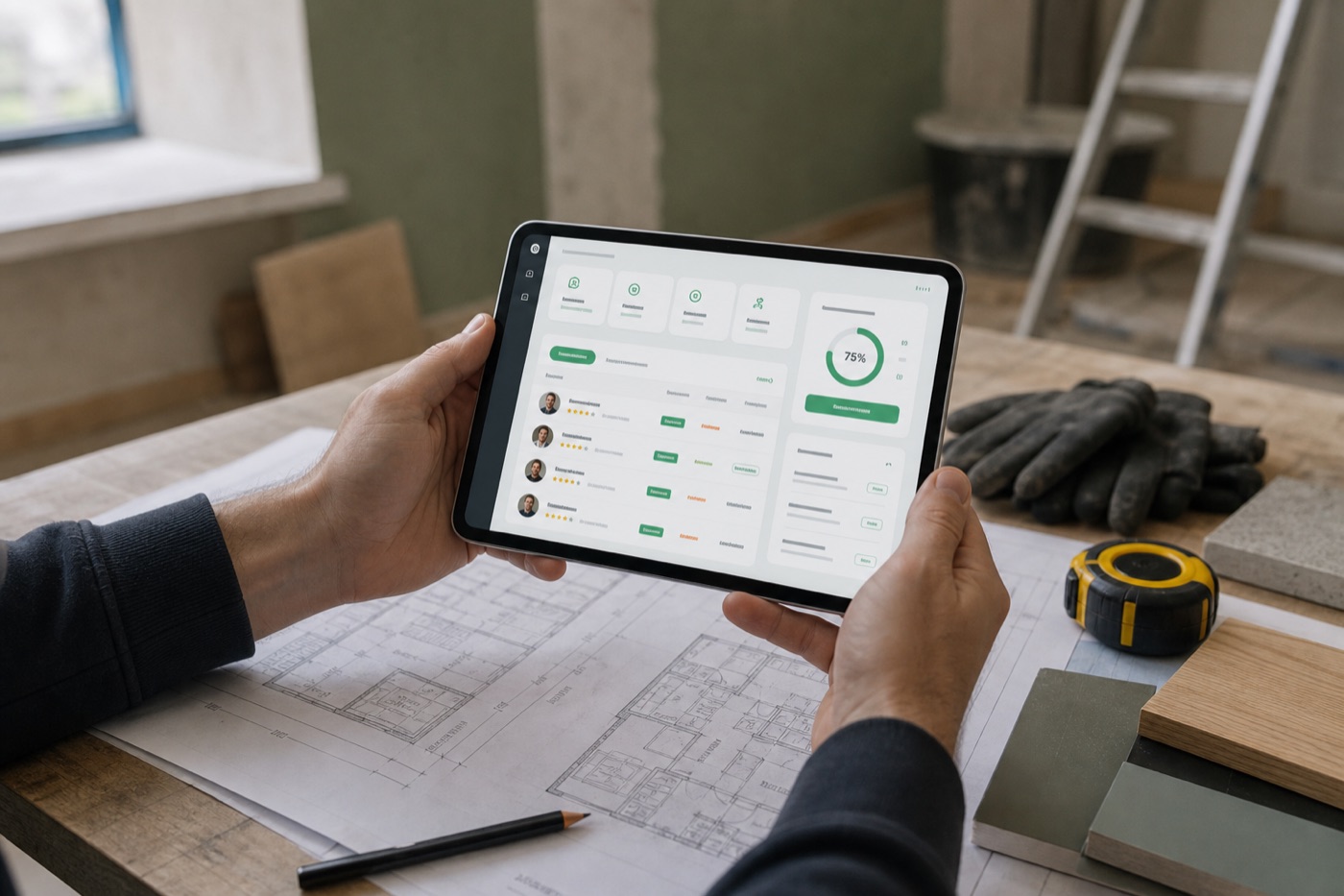 BuildPoint partnerplatform op tablet